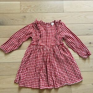 H&M Red and White Ruffled Tiered Sundress